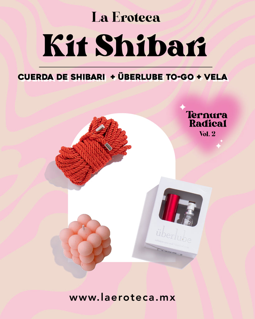 KIT SHIBARI | Cuerda de shibari + Überlube Good-to-Go + Vela